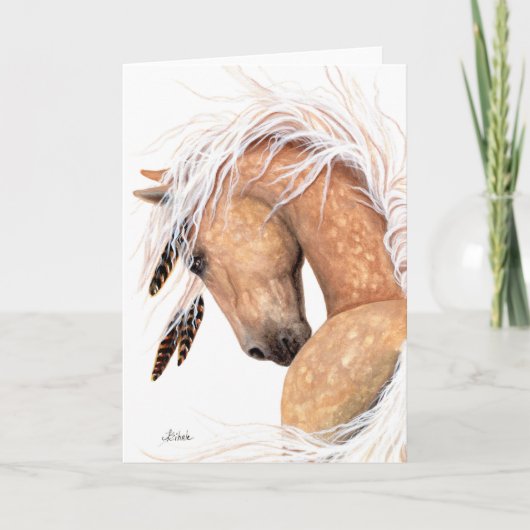 Prachtig Palomino Paard door BiHrLe Card Kaart (Voorkant)