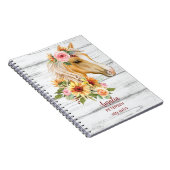 Prachtig Palominopaard met zonnebloemen Notitieboek (Rechterzijde)