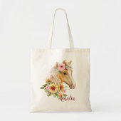 Prachtig Palominopaard met zonnebloemen Tote Bag (Voorkant)