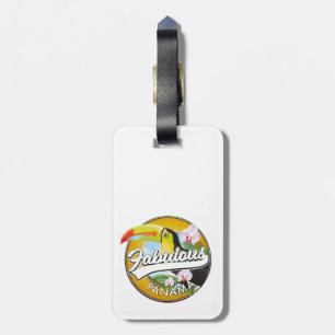 Prachtig Panamees retro logo Bagagelabel