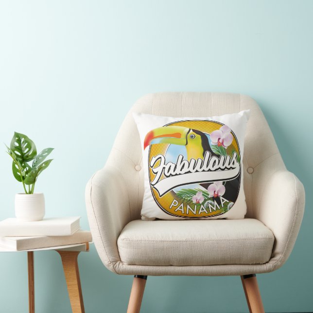 Prachtig Panamees retro logo Kussen (Stoel)