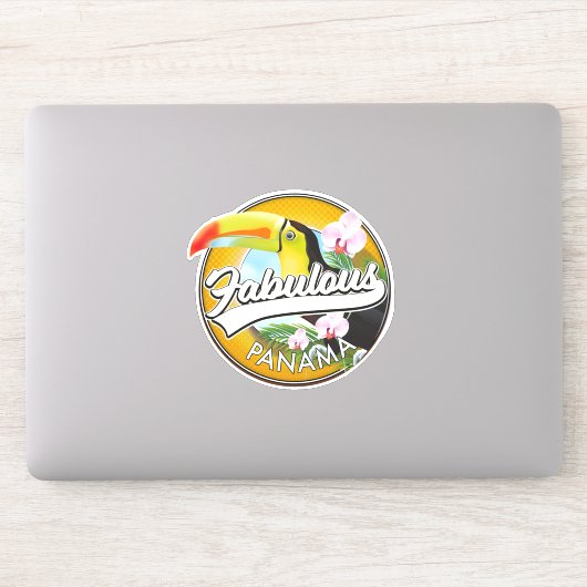 Prachtig Panamees retro logo Sticker (Computer)