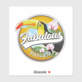 Prachtig Panamees retro logo Sticker (Vel)
