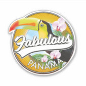 Prachtig Panamees retro logo Sticker (Voorkant)