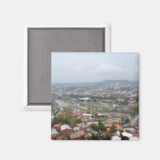 Prachtig panoramisch uitzicht van Tbilisi Magneet (Voorkant / Achterkant)