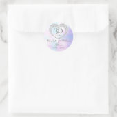 Prachtig Parelhart 30e Jubileum Ronde Sticker (Tas)