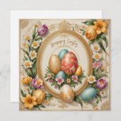 Prachtig Pasen Feestdagenkaart (Voorkant / Achterkant)