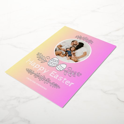 Prachtig Pasen Folie Feestdagenkaart (Gedraaid)