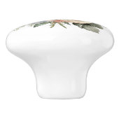 Prachtig pastel gemengd bloemboeket keramische knop (Zijkant)