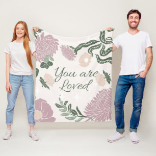 Prachtig pastelpatroon l Cute-ontwerp met script Fleece Deken