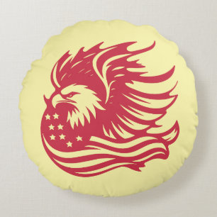 Prachtig Patriotic Eagle digitaal kunstwerk Rond Kussen