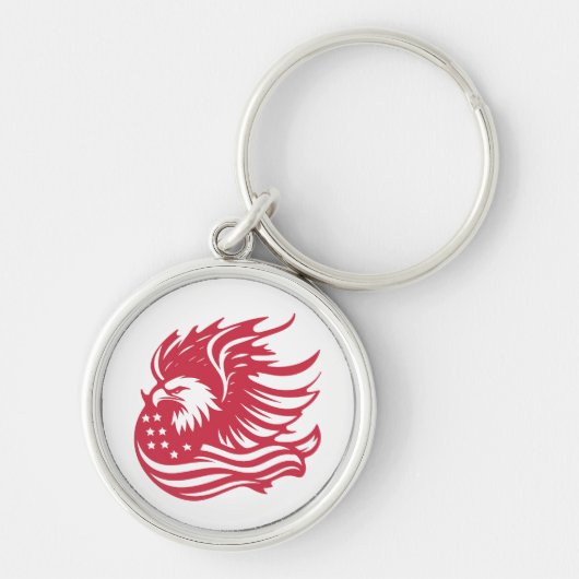 Prachtig Patriotic Eagle digitaal kunstwerk Sleutelhanger (Voorkant)