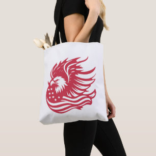 Prachtig Patriotic Eagle digitaal kunstwerk Tote Bag