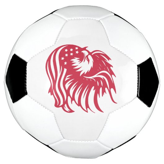 Prachtig Patriotic Eagle digitaal kunstwerk Voetbal (Gedraaid)