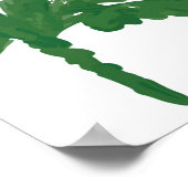 Prachtig patroon van tropische palmbomen poster (Hoek)