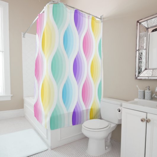 Prachtig patroon voor douchegordijn (In situ)