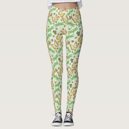Prachtig patroonpatroon leggings (Voorkant)