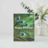 Prachtig Peacock  Briefkaart van de Dag (Staand voorkant)