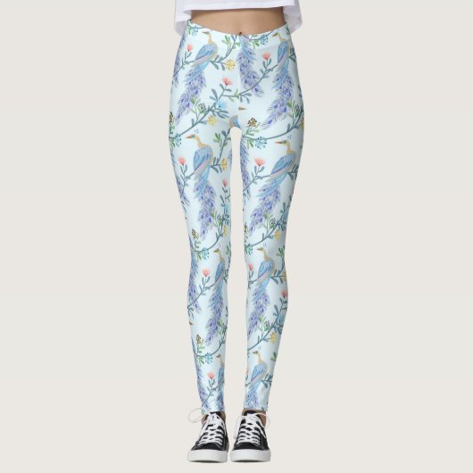 Prachtig Peacock naadloos patroon Leggings (Voorkant)