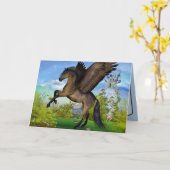 Prachtig Pegasus Wenskaart Kaart (Gele Bloem)