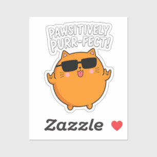 Prachtig perfecte oranje kat rocker grap sticker