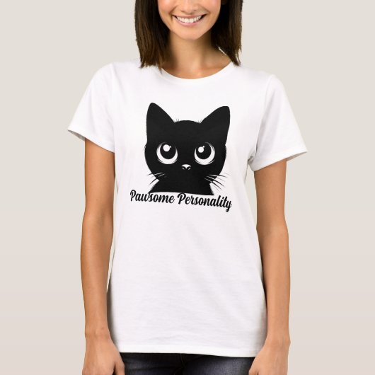 Prachtig Persoonlijkheid Kat T-Shirt – Kat Liefheb (Voorkant)