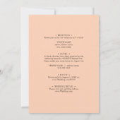 Prachtig perzik roos. Tuin Bloemen bruiloft Kaart (Achterkant)