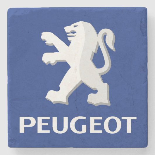 Prachtig Peugeot Logo Stone Onderzetter (Voorkant)