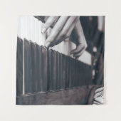 Prachtig Piano-ontwerp Wandkleed (Voorkant (horizontaal))