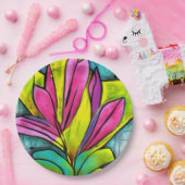 Prachtig Plant Papieren Bordje (Feest)