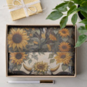 Prachtig platteland Koe Zonnebloem Decoratief Tissuepapier (Geschenk)