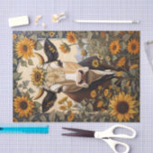 Prachtig platteland Koe Zonnebloem Decoratief Tissuepapier (Craft)