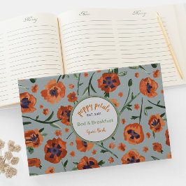 Prachtig Poppies Floral patroon gastenboek