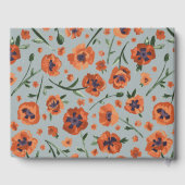 Prachtig Poppies Floral patroon gastenboek (Achterkant)
