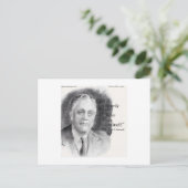 Prachtig portret van de FDR en de angst zelf citaa Briefkaart (Staand voorkant)