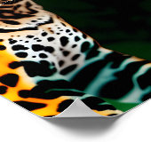 prachtig portret van jaguar digital art poster (Hoek)