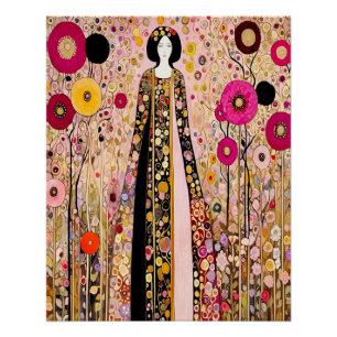 Prachtig Poster in de stijl van Gustav Klimt