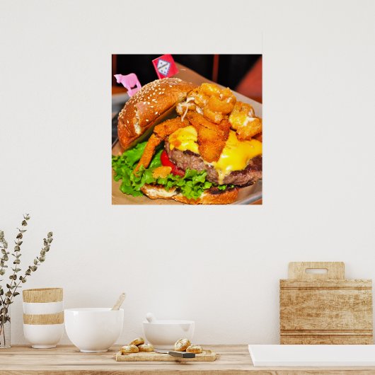 Prachtig Poster van de Cheeseburger (Keuken)