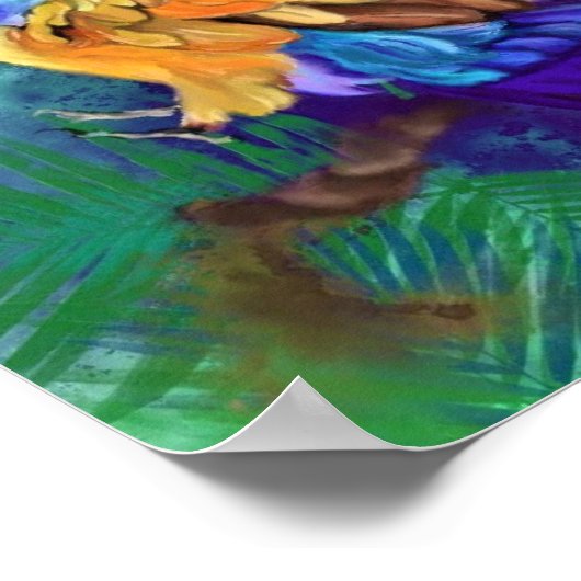 Prachtig Poster van de Kleurrijke Moeras - Waterve (Hoek)