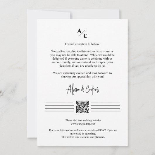 Prachtig prachtig paar swingende NY Park bruiloft Save The Date (Achterkant)