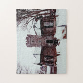 Prachtig! Puzzel - Kasteelhuis in de winter Legpuzzel (Verticaal)