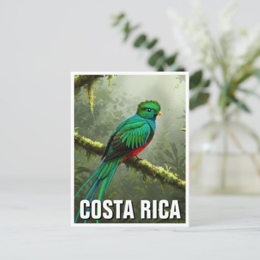 Prachtig Quetzal Monteverde-nevelwoud Briefkaart (Staand voorkant)