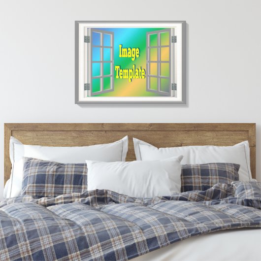 Prachtig raam 🖼️ Fab Fun Creëer van jezelf Canvas Afdruk (Insitu (Slaapkamer))