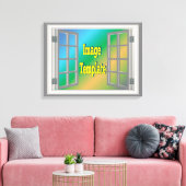 Prachtig raam 🖼️ Fab Fun Creëer van jezelf Canvas Afdruk (Insitu (Woonkamer))