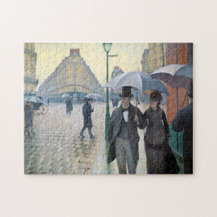 Prachtig realistisch schilderij Rainy day in Parij Legpuzzel
