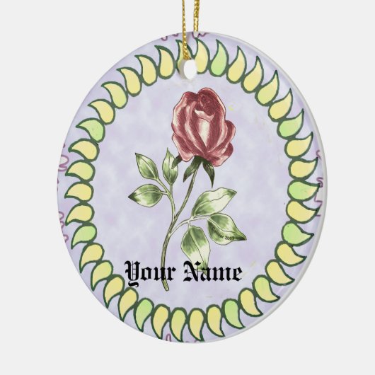 Prachtig Red Rose ornament (Links)