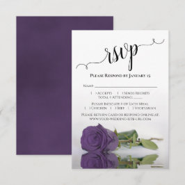 Prachtig reflecterend Amethyst Paars Roos bruiloft RSVP Kaartje