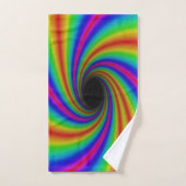 Prachtig regenboog werveling ontwerp kleurrijk bad handdoek (Handdoek)