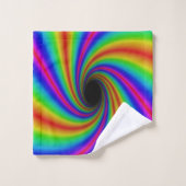 Prachtig regenboog werveling ontwerp kleurrijk bad handdoek (Wasdoekje)