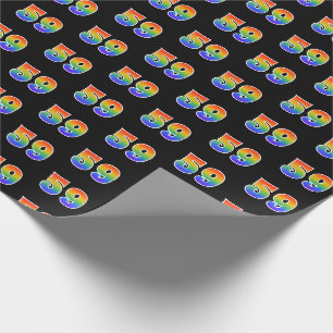 Prachtig regenboogspectrumpatroon "59" Gebeurtenis Cadeaupapier